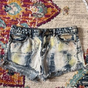 Free People acid wash Jean shorts size 30